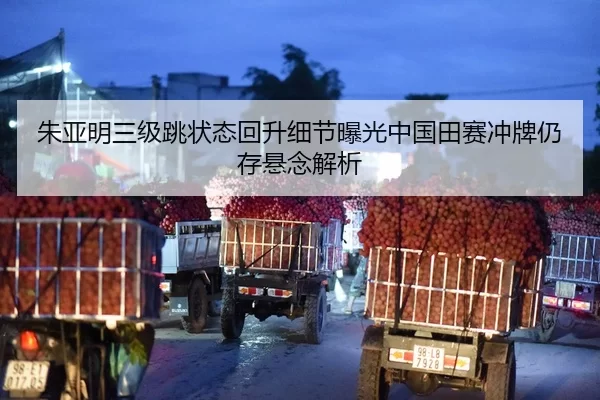 朱亚明三级跳状态回升细节曝光中国田赛冲牌仍存悬念解析